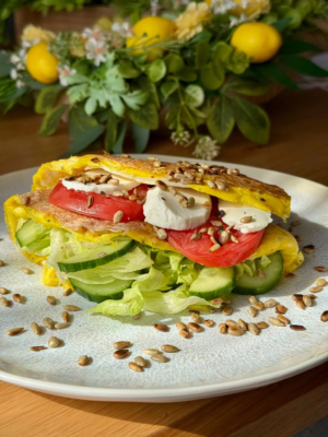 Tortilla z jajkiem i warzywami dietetyk krzywin kościan leszno